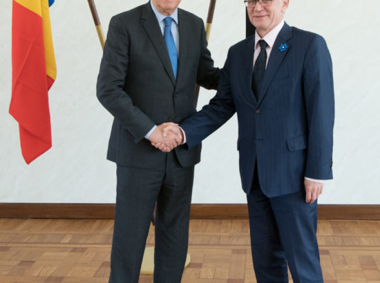 Riigikogu esimees Eiki Nestor kohtus Rumeenia välisministri Teodor Meleșcanu'ga